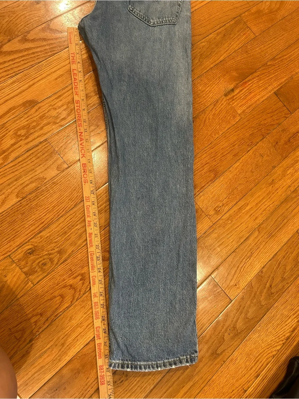 Men's Levi's 505 Regular Fit Jeans Blue Denim Size 33x32 Straight Leg Classic
